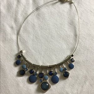 Blue jeweled necklace